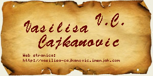 Vasilisa Čajkanović vizit kartica